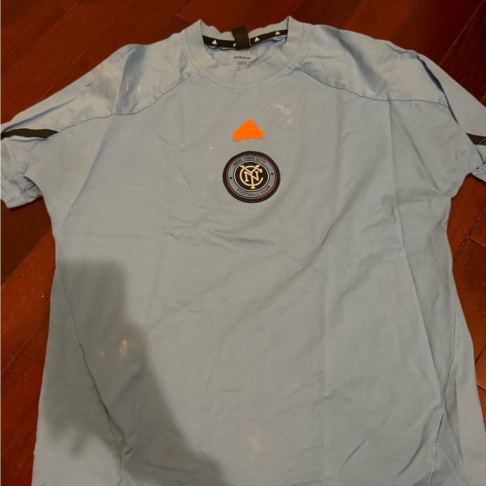 Adidas Light Grey Soccer Jersey with NYCFC Crest